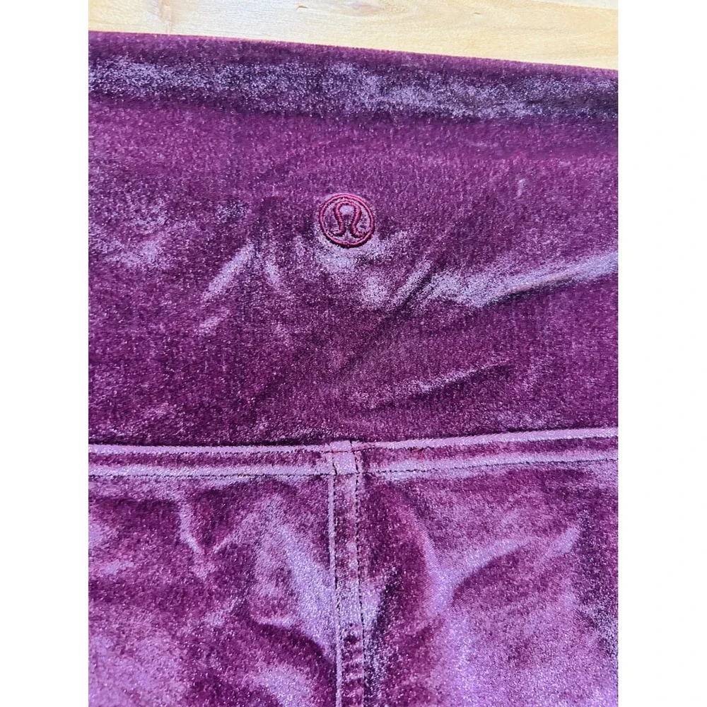 Lululemon Wunder Under High-Rise Tight 28 Crushed Velvet Plum Purple Womens‎ 10 - Picture 6 of 8